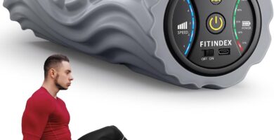 FITINDEX Vibrating Foam Roller for Back Pain, FSA&HSA Eligible, 5-Speed Muscle Massage, Exercise, Muscles Deep Tissue, Physical Therapy, Pilates, Yoga, Neck, Leg, Rechargeable, Travel Portable Gray FITINDEX Vibrating Foam Roller for Back Pain, FSA&HSA Eligible, 5-Speed Muscle Massage, Exercise, Muscles Deep Tissue, Physical Therapy, Pilates, Yoga, Neck, Leg, Rechargeable, Travel Portable Gray