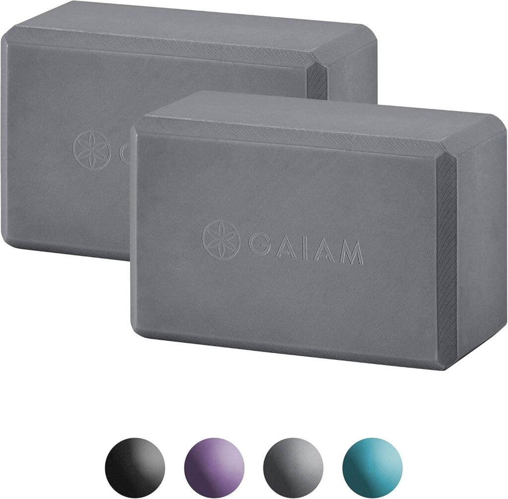 Gaiam Yoga Block – Supportive Latex-Free Eva Foam – Soft Non-Slip Surface with Beveled Edges for Yoga, Pilates, Meditation – Yoga Accessories for Stability, Balance, Deepen Stretches