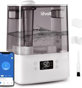 LEVOIT Humidifiers for Bedroom Large Room Home, (6L) Cool Mist Top Fill Essential Oil Diffuser for Baby & Plants, Smart App & Voice Control, Rapid Humidification & Auto Mode – Quiet Sleep Mode, Gray