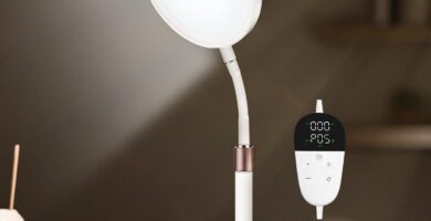 Light Therapy Lamp, UV-Free 10000 Lux Therapy Light with 3 Color Temperature Modes & Adjustable Brightness & Timer, Happy Therapy Lamp for Lift Mood