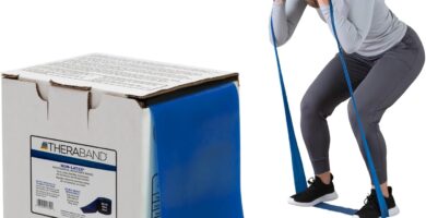 THERABAND Resistance Band 25 Yard Roll, Non-Latex Professional Elastic Stretch Bands for Upper & Lower Body Exercise Workouts, Physical Therapy, Lower Pilates, Flexibility, & Rehab, Dispenser Box