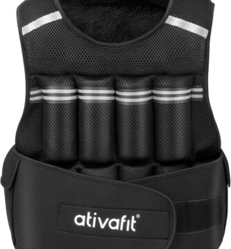 Ativafit Adjustable Weighted Vest Women Men with Reflective Design 2 4 6 8 10 12 14 16 18 20 22 Lbs Running Vest for Strength Training, Walking, Jogging, Weightlifting, Running Men Women Kids 2-22 Lbs