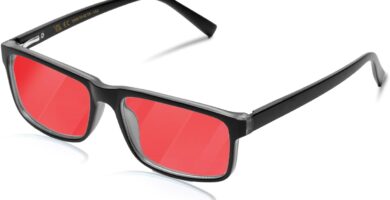 Blue Light Blocking Glasses for Men Woman, Anti Blue Light Glasses for Better Sleep Computer Use Gaming with Red Lens Reduce Eye Strain