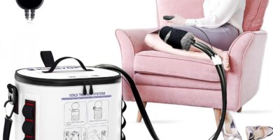 Cold Therapy Machine with Programmable Timer, Portable Ice Machine for Knee After Surgery, Knee Replacement Recovery System, Cryotherapy Pain Relief w/Compression Pad for,Shoulder, Hip and Ankle