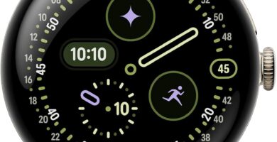 Google Pixel Watch 4 (41mm) – Android Smartwatch with Heart Rate and Sleep Tracking – 30-Hour Battery – Fitness Tracking – Google AI – Champagne Gold Aluminum Case – Lemongrass Active Band – LTE