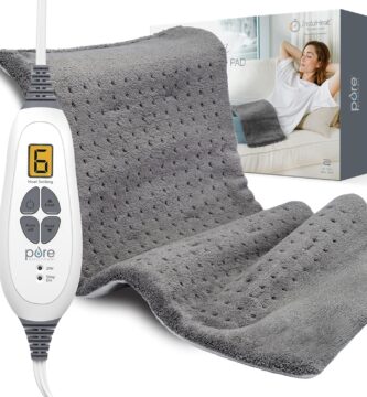 Pure Enrichment® PureRelief® XL Heating Pad – 12″ x 24″ Electric Heating Pad for Back Pain & Cramps, 6 Heat Settings, Soft Machine Wash Fabric, Auto-Off & Moist Heat (Charcoal Gray) Pure Enrichment® PureRelief® XL Heating Pad – 12″ x 24″ Electric Heating Pad for Back Pain & Cramps, 6 Heat Settings, Soft Machine Wash Fabric, Auto-Off & Moist Heat (Charcoal Gray)
