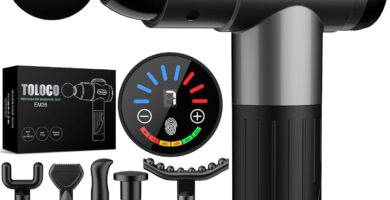 TOLOCO Massage Gun, Deep Tissue Back Massage for Athletes for Pain Relief, Percussion Massager with 10 Massages Heads & Silent Brushless Motor, Valentines Day Gifts for Him Her, Grey TOLOCO Massage Gun, Deep Tissue Back Massage for Athletes for Pain Relief, Percussion Massager with 10 Massages Heads & Silent Brushless Motor, Valentines Day Gifts for Him Her, Grey