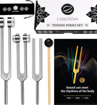 Tuning Forks for Healing Set (128Hz, 256Hz, 512Hz) — Essential Yoga and Meditation Accessories & Sound Therapy Devices