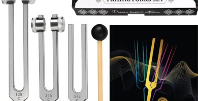 Tuning Forks for Healing Set (128Hz, 256Hz, 512Hz) — Essential Yoga and Meditation Accessories & Sound Therapy Devices
