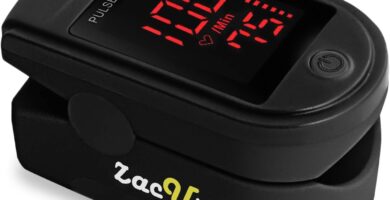 Zacurate Pro Series 500DL Fingertip Pulse Oximeter Blood Oxygen Saturation Monitor with Silicone Cover, Batteries and Lanyard (Royal Black)