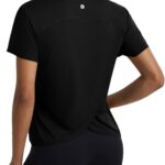 baleaf Women’s Short Sleeve Workout Shirts Athletic Tops Sun Protection Breathable T-Shirts Quick Dry Gym Running Tennis
