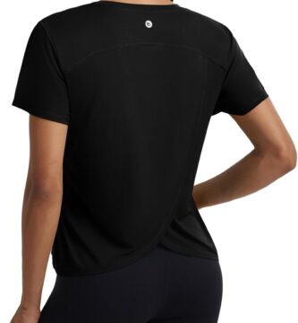 baleaf Women’s Short Sleeve Workout Shirts Athletic Tops Sun Protection Breathable T-Shirts Quick Dry Gym Running Tennis