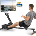 2026update Magnetic Rowing Machines for Home,Rower Machine with 16 Levels,Powerful Silent Magnetic Resistance,350lbs Weight Capacity,LCD Monitor,Silent Rail System,Row Machine for Home Gym Exercise