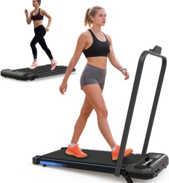 3 in 1 Under Desk Treadmill with Incline,Foldable Treadmills for Home, Walking Pad with Handle Bar for Walking and Jogging, with Remote Control & LED Display