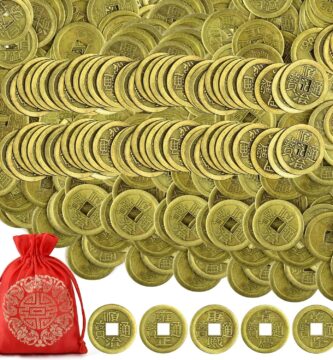 Coopay 300 Pieces Chinese Coins New Year Feng Shui Coins Good Luck Fortune I-Ching Ornament with 6 Ancient Dynasty Styles and Red Lucky Pouch for Health and Wealth (1 inch) Coopay 300 Pieces Chinese Coins New Year Feng Shui Coins Good Luck Fortune I-Ching Ornament with 6 Ancient Dynasty Styles and Red Lucky Pouch for Health and Wealth (1 inch)