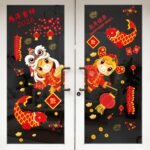 Glenmal 1 Sets Chinese Lunar New Year Window Clings Lunar New Year 2026 Horse Decorations Years of The Horse Window Stickers for Spring Festival Home Office Decorations