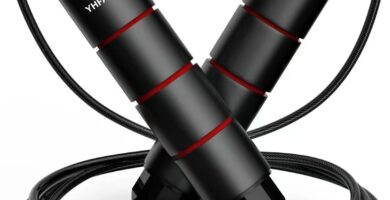 Jump Rope,Adjustable Jumping Rope,Tangle Free Fast Ball Bearings skipping rope,Suitable for Men, Women, and Kids,Fitness,Workout and Slimming at Home,School.