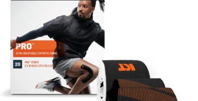 KT Tape, Pro Synthetic Kinesiology Athletic Tape, 20 Count, 10” Precut Strip