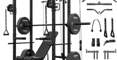 Mikolo Power Cage, Power Rack with Cable Crossover System, 1500LBS Squat Rack with LAT Pull Down System, Workout Cage with Pulley System for Fitness Home Gym Mikolo Power Cage, Power Rack with Cable Crossover System, 1500LBS Squat Rack with LAT Pull Down System, Workout Cage with Pulley System for Fitness Home Gym