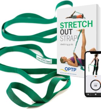 OPTP The Original Stretch Out Strap with Exercise Book, for Flexibility and Mobility Exercises. Stretch Out Straps for Physical Therapy, Yoga Stretching Strap and Knee Therapy Strap. Made in the USA