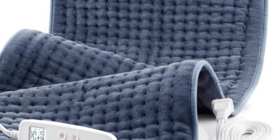 VAAGHANM Heating Pad: 33 x 17 inches Electric Heating Pad for Back -Extra Large Heat Pad for Shoulder/Neck/Knee/Arms – Upgraded 6 Timer & 6 Temperature Controller -Auto Shut Off