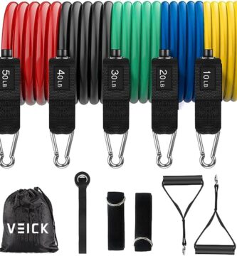 VEICK Resistance Bands, Exercise Bands, Workout Bands, Resistance Bands for Working Out with Handles for Men and Women, Exercising Bands for Fitness Weights Work Out at Home