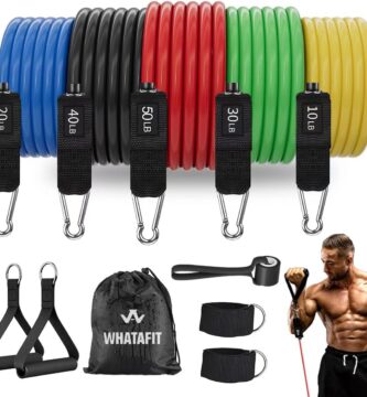 WHATAFIT Resistance Bands, Exercise Bands，Resistance Bands for Working Out, Work Out Bands with Handles for Men and Women Fitness, Strength Training Home Gym Equipment