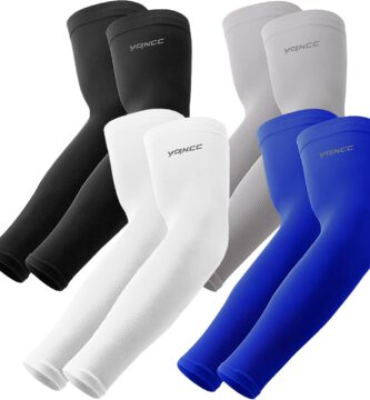 YQXCC 4 Pairs Arm Sleeves, Cooling UV Sun Protection Sports Compression Sleeves for Men Women, Golf Basketball Arm Sleeves