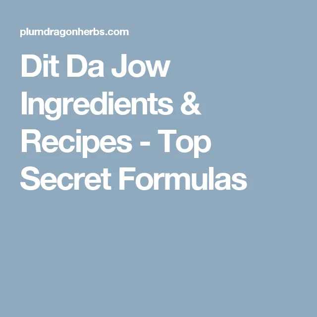Dit Da Jow Recipe | Wellness Mama Dit Da Jow Recipe | Wellness Mama