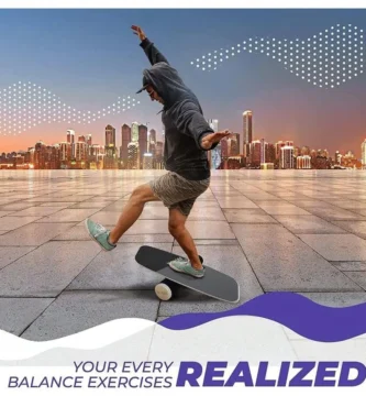 Yes4All Balance Board Sports Trainer, Surf Trainer Board With Adjustable Stoppers, Improve Core Strength and Balance Control