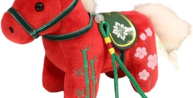 2026 Year of The Horse Chinese New Year Ornaments, Cute Hanging Horse Plush Mascot Figurine, 2026 Chinese Zodiac Ornaments Spring Festival Decorations New Year Gifts (E, 4.7In)