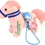 2026 Year of The Horse Chinese New Year Ornaments, Cute Hanging Horse Plush Mascot Figurine, 2026 Chinese Zodiac Ornaments Spring Festival Decorations New Year Gifts (B, 4.7In)