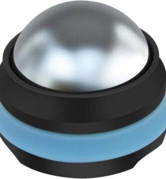 AHIER Cold Massage Roller Ball, Stainless Steel Cold Therapy Relief, Free Rolling Removable Gel Ball Deep Tissue Massage Pain Relief, Great Tool for Back/Neck Pain, Muscles Recovery (Black)