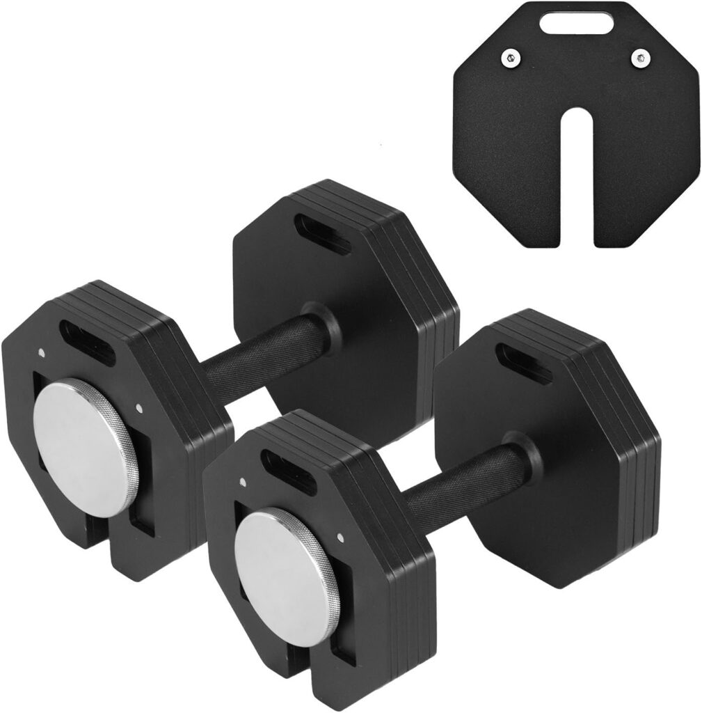 Adjustable Dumbbell Sets, Each 50/80/90/110/120LB Pairs Durable Steel Build, Free Weights Dumbbells Set of 2 with Anti-slip Handle, For Full Body Home Gym Workout Home Strength Training Equipment 50/80/90/110/120LBSX2