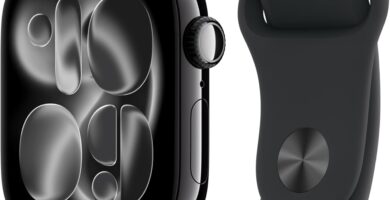 Apple Watch Series 11 [GPS + Cellular 42mm] Smartwatch with Jet Black Aluminum Case with Black Sport Band – S/M. Sleep Score, Fitness Tracker, Health Monitoring, Always-On Display, Water Resistant