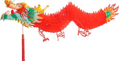 Bememo 4.92 Feet 3D Chinese New Year Dragon Decorations Hanging Paper Dragons Garland Lunar New Year Chinese Spring Festival Lantern Festival Decorations