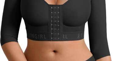 FeelinGirl Arm Compression Sleeve Women Upper Arm Shaper Post Surgery Front Closure Shapewear Bra FeelinGirl Arm Compression Sleeve Women Upper Arm Shaper Post Surgery Front Closure Shapewear Bra