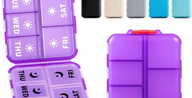 Foldable & Portable Weekly Pill Organizer 2 Times a Day with Clear Printed Labelsβ – 7 Day AM PM Medicine Box, Week Daily Travel Pill Case Holder for Medications, Vitamin, Supplement – Clear Purple Foldable & Portable Weekly Pill Organizer 2 Times a Day with Clear Printed Labelsβ – 7 Day AM PM Medicine Box, Week Daily Travel Pill Case Holder for Medications, Vitamin, Supplement – Clear Purple