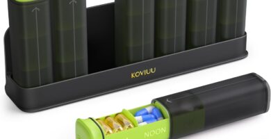 KOVIUU Weekly Pill Organizer 3X a Day, Detachable Pill Box 7 Day, Large 3 Times Daily Pill Case, Travel Pill Container Holder, Week Medication Dispenser Pillbox for Vitamin Supplement Medicine, Green KOVIUU Weekly Pill Organizer 3X a Day, Detachable Pill Box 7 Day, Large 3 Times Daily Pill Case, Travel Pill Container Holder, Week Medication Dispenser Pillbox for Vitamin Supplement Medicine, Green