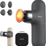 RENPHO Mini Thermal Massage Gun with Heat, Mothers Day Gifts, Portable Deep Tissue Percussion Massager with 4 Heads for Neck & Back Comfort, Ultra-Quiet for Home, Office & Travel, Carry Case