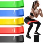 Resistance Bands for Working Out, 5-Pack Elastic Exercise Bands for Strength Training, Stretching, Workout; Home Gym Equipment for Women Men, Pilates Yoga Physical Therapy, Leg Glute Arm Exercise Kit