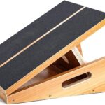StrongTek Professional Wooden Slant Board, Adjustable Incline Board, and Calf Stretcher, Stretch Board – Extra Side-Handle Design for Portability, Full-Coverage